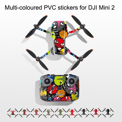 Sunnylife MM2-TZ452 For DJI Mini 2 Waterproof PVC Drone Body + Arm + Remote Control Decorative Protective Stickers Set(Carbon Pattern Black) - Stickers by Sunnylife | Online Shopping South Africa | PMC Jewellery | Buy Now Pay Later Mobicred