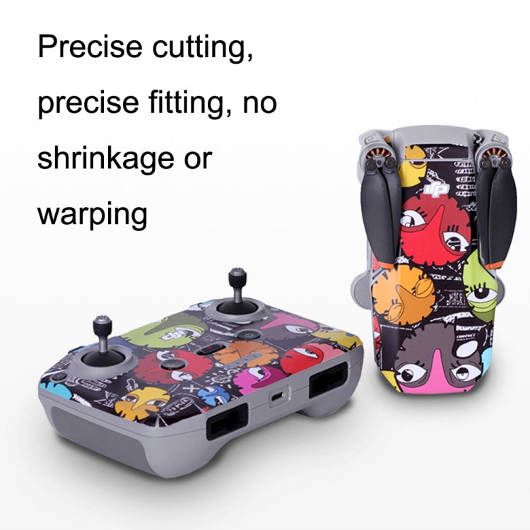 Sunnylife MM2-TZ452 For DJI Mini 2 Waterproof PVC Drone Body + Arm + Remote Control Decorative Protective Stickers Set(Color Graffiti) - Stickers by Sunnylife | Online Shopping South Africa | PMC Jewellery | Buy Now Pay Later Mobicred