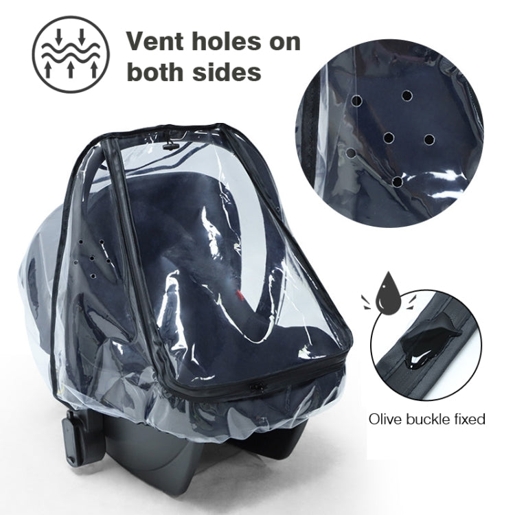 Baby Safety Seat Rain Cover Transparent EVA Stroller Baby Carriage Rain Cover - Strollers Accessories by PMC Jewellery | Online Shopping South Africa | PMC Jewellery