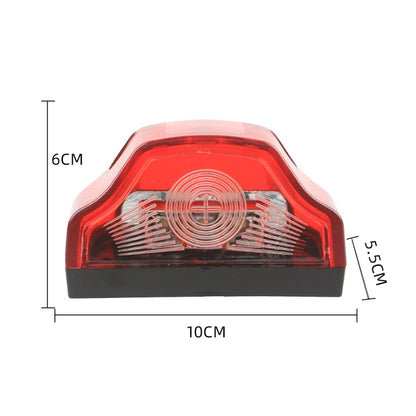 2pcs MK-198 3LED Van / Truck / Trailer White Light License Plate Lamp(Red) - License Plate Lights by PMC Jewellery | Online Shopping South Africa | PMC Jewellery | Buy Now Pay Later Mobicred