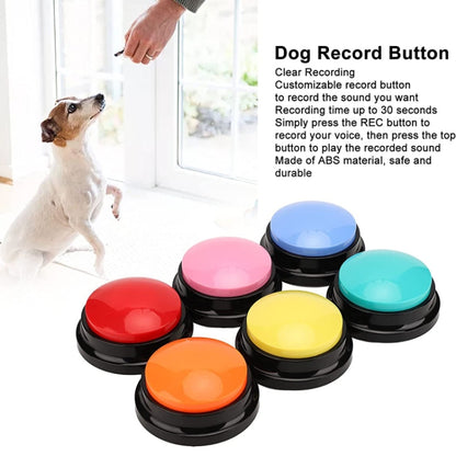 Pet Communication Button Dog Vocal Box Recording Vocalizer, Style: Recording Model(Lake Blue) - Training Aids by PMC Jewellery | Online Shopping South Africa | PMC Jewellery | Buy Now Pay Later Mobicred