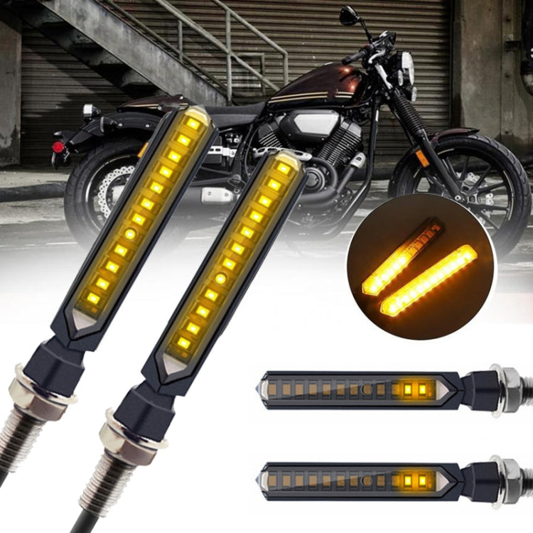 MK-229 4pcs Motorcycle 12LED Flowing Water Turning Light(Yellow) - Turn Signal by PMC Jewellery | Online Shopping South Africa | PMC Jewellery | Buy Now Pay Later Mobicred