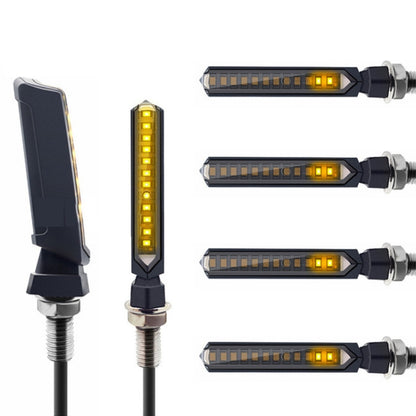 MK-229 4pcs Motorcycle 12LED Flowing Water Turning Light(Yellow) - Turn Signal by PMC Jewellery | Online Shopping South Africa | PMC Jewellery | Buy Now Pay Later Mobicred