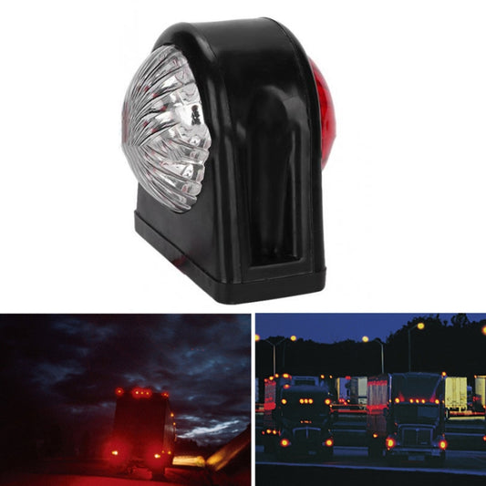 MK-249 10-30V 8LEDs Red And White Truck Round Side Light(Red White) - Running Lights by PMC Jewellery | Online Shopping South Africa | PMC Jewellery | Buy Now Pay Later Mobicred