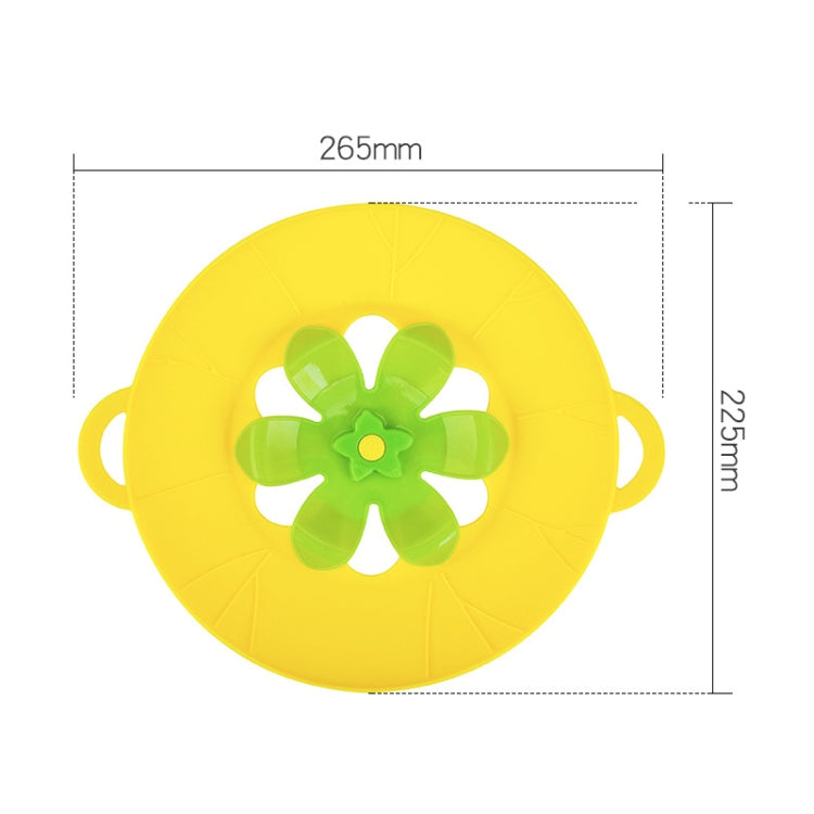 Silicone Flower Spill-proof Pot Lid Rotatable Pot Lid Kitchen Gadget, Size: 23cm Small Yellow - Insulation by PMC Jewellery | Online Shopping South Africa | PMC Jewellery | Buy Now Pay Later Mobicred