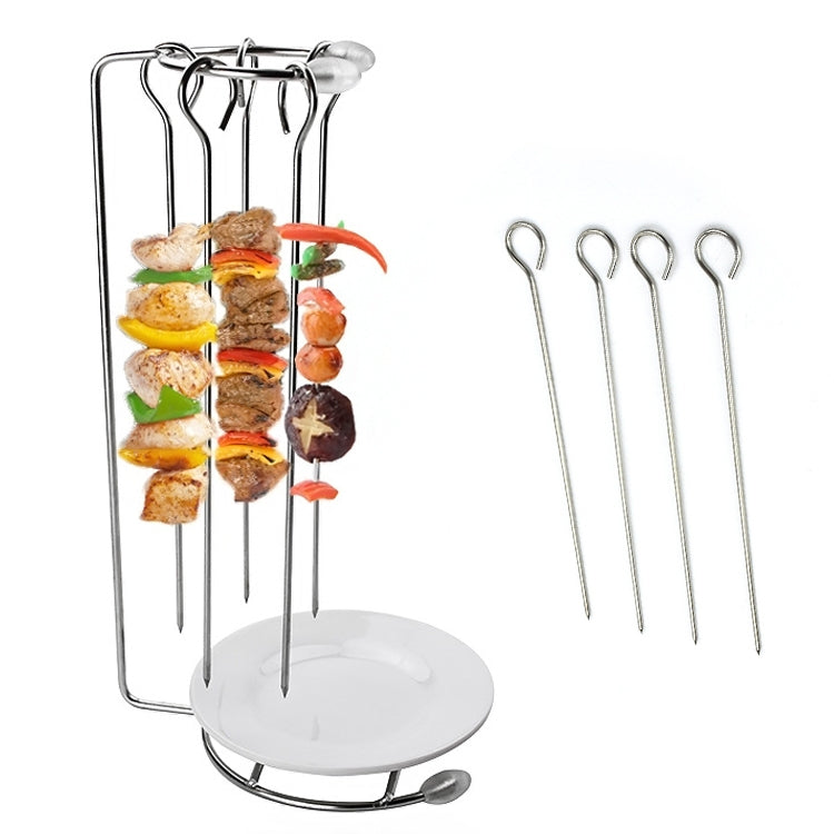 Stainless Steel Kebab Barbecue Hanging Rack Thick Skewers String Incense Stand With 4 Stitches - Cookwares & Tablewares by PMC Jewellery | Online Shopping South Africa | PMC Jewellery