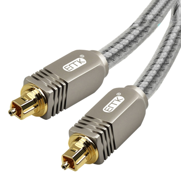 EMK YL/B Audio Digital Optical Fiber Cable Square To Square Audio Connection Cable, Length: 1.8m(Transparent Gray) - Audio Optical Cables by EMK | Online Shopping South Africa | PMC Jewellery | Buy Now Pay Later Mobicred