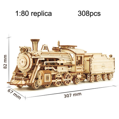 MC501 Steam Train 3D Three -Dimensional Puzzle Board Children Wood Puzzles Model - Puzzle Toys by PMC Jewellery | Online Shopping South Africa | PMC Jewellery