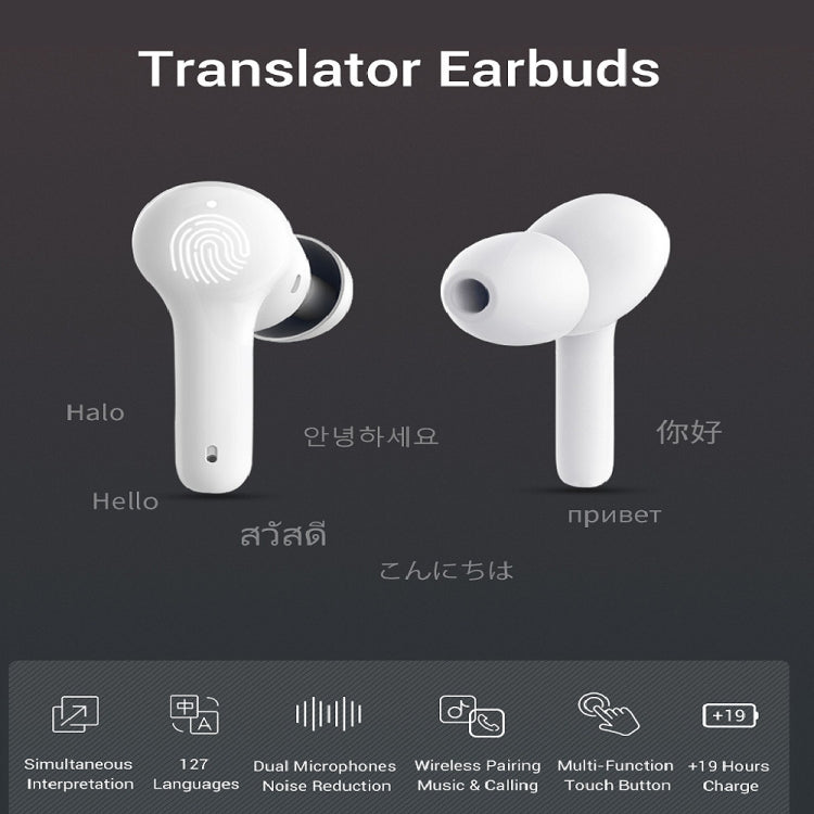 M6 Multi-country Mutual Translation Smart Bluetooth Translation Earphone Supports 127 Languages (Black) -  by PMC Jewellery | Online Shopping South Africa | PMC Jewellery