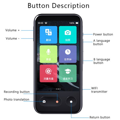 T7 4G Smart Voice / Photo / Recording Translation WIFI Translation Machine Supports 138 Languages -  by PMC Jewellery | Online Shopping South Africa | PMC Jewellery | Buy Now Pay Later Mobicred