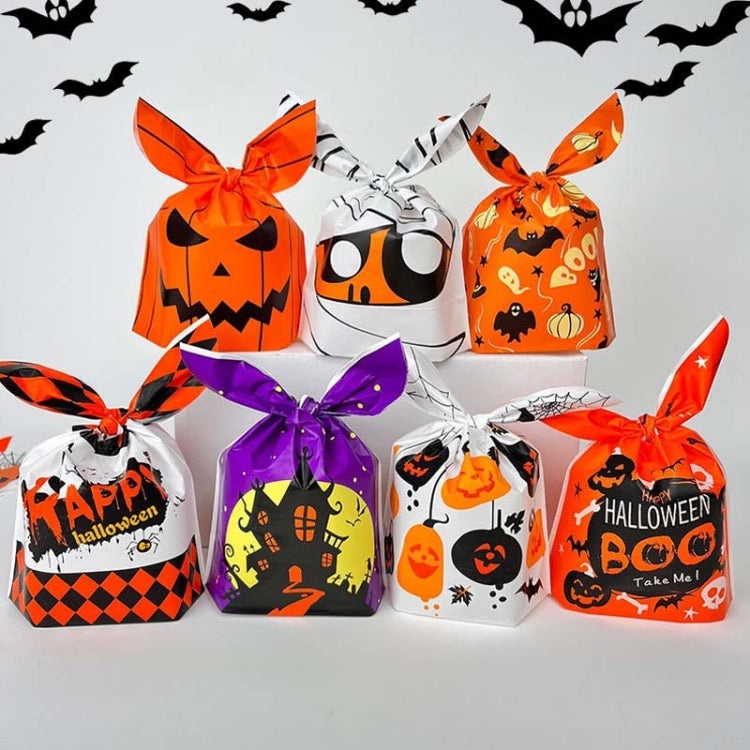 50pcs /Pack Halloween Packaging Bags Candy Snacks Treat Bags, Size: 13.5x22cm(Spider Pumpkin) - Gift Bags & Wrapping Supplies by PMC Jewellery | Online Shopping South Africa | PMC Jewellery