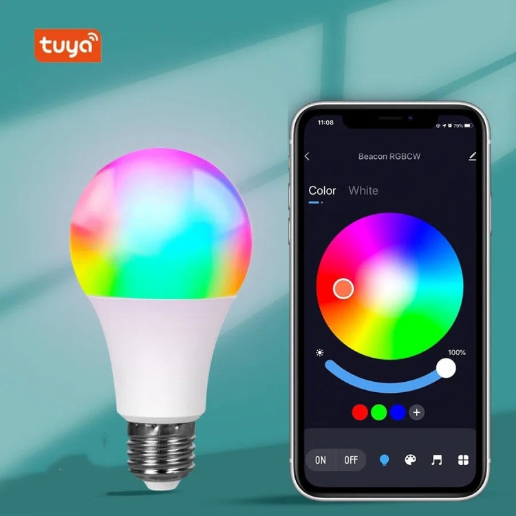 A60  9W  Bluetooth Tuya APP Control Smart RGB Bulbs E27 LED Bulbs 200V-240V - Smart Light Bulbs by PMC Jewellery | Online Shopping South Africa | PMC Jewellery