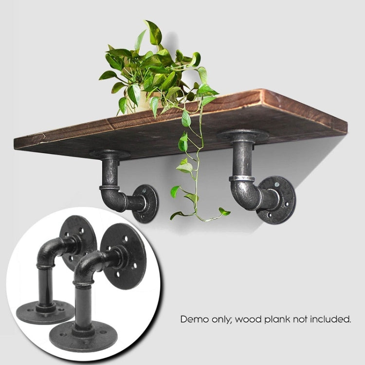 Wrought Iron Hanging Potted Plant Wall Shelf Water Pipe Shelf 11 inch - Shelf & Hooks by PMC Jewellery | Online Shopping South Africa | PMC Jewellery