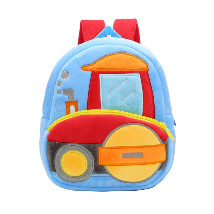 3D Cartoon Trucks Cars Plush Kids Backpack Children School Bags(Enginer) - Kids Bags by PMC Jewellery | Online Shopping South Africa | PMC Jewellery