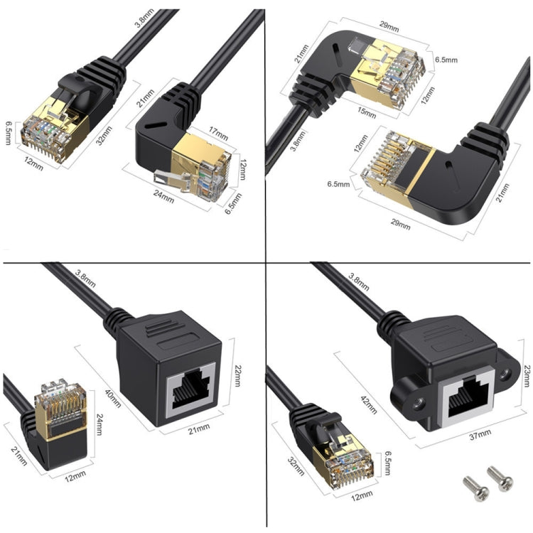 Straight Head 1.5m Cat 8 10G Transmission RJ45 Male To Female Computer Network Cable Extension Cable(Black) - Lan Cable and Tools by PMC Jewellery | Online Shopping South Africa | PMC Jewellery | Buy Now Pay Later Mobicred