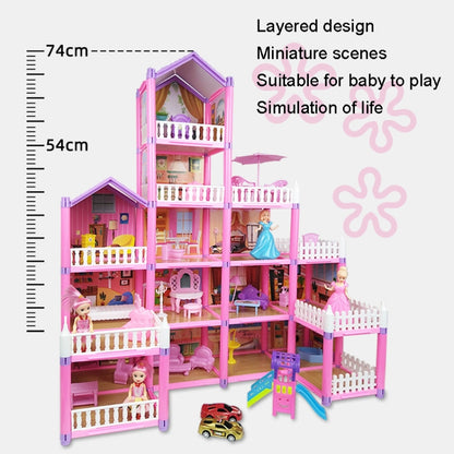 DSJ55 162pcs/set Children Passing Domestic Toy Doll House Princess Castle Set Simulation Disguise House - Pretend Play Toys by PMC Jewellery | Online Shopping South Africa | PMC Jewellery