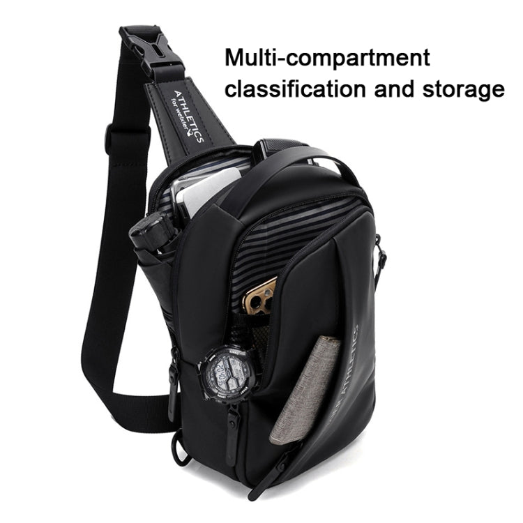 WEIXIER  X313 Men Chest Bag Crossbody Casual Small Bag Shoulder Bag External USB Port(Black) - Crossbody Bags by WEIXIER | Online Shopping South Africa | PMC Jewellery