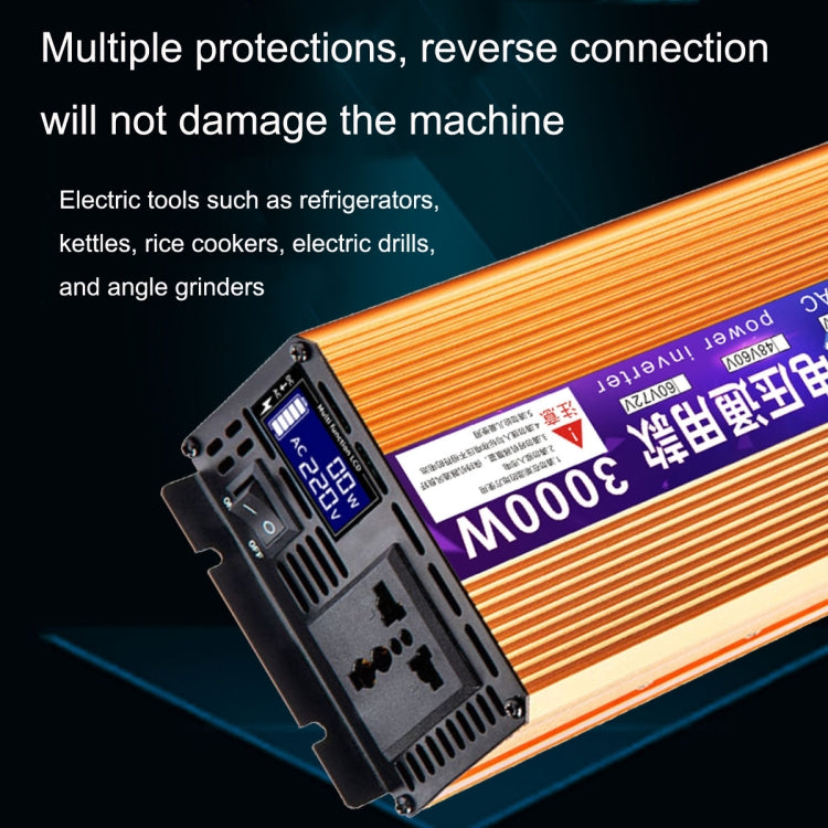 XINBOKE Universal Positive Wave Car Inverter Home Solar Inverter 12V/24V 3000W To 220V 1200W - Modified Square Wave by PMC Jewellery | Online Shopping South Africa | PMC Jewellery | Buy Now Pay Later Mobicred