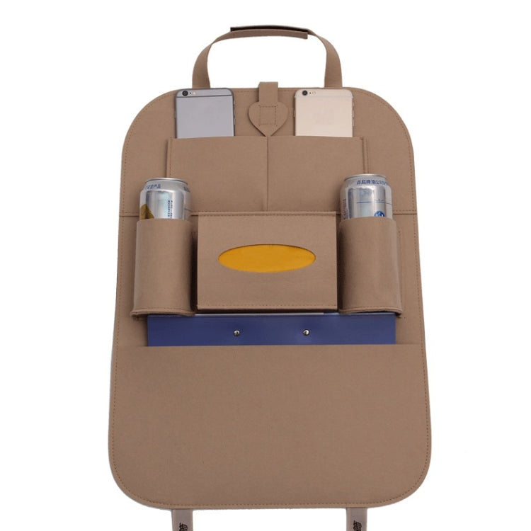 Car Multifunctional Seat Back Storage Hanging Bag, Size: 40x56cm(Beige) - Stowing Tidying by PMC Jewellery | Online Shopping South Africa | PMC Jewellery | Buy Now Pay Later Mobicred