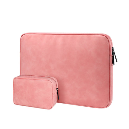 ND12 Lambskin Laptop Lightweight Waterproof Sleeve Bag, Size: 14.1-15.4 inches(Pink with Bag) - 14.1 inch by PMC Jewellery | Online Shopping South Africa | PMC Jewellery | Buy Now Pay Later Mobicred