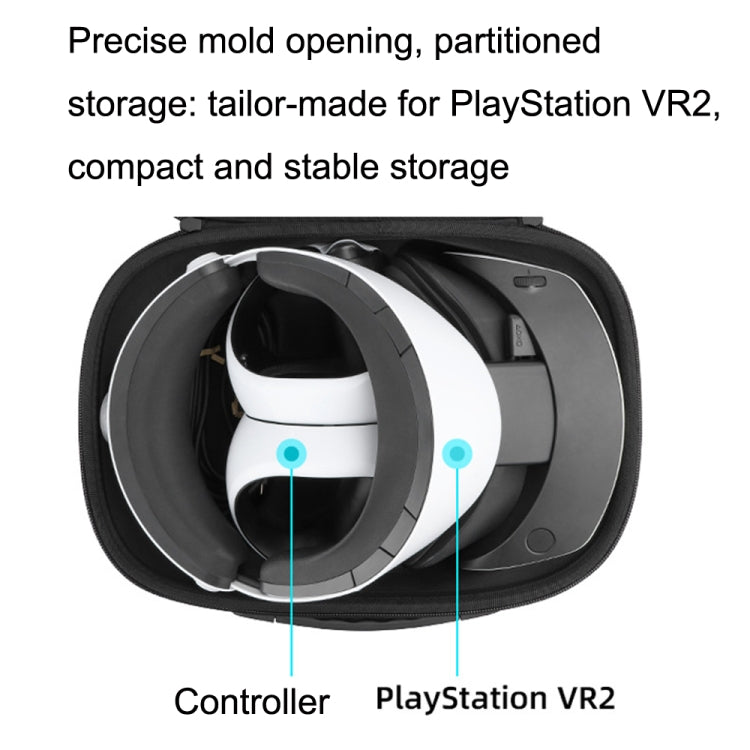 For PlayStation VR2 Hifylux PS-BF28 Storage Bag Headset Controller Protective Suitcase(Black) - VR Accessories by PMC Jewellery | Online Shopping South Africa | PMC Jewellery | Buy Now Pay Later Mobicred