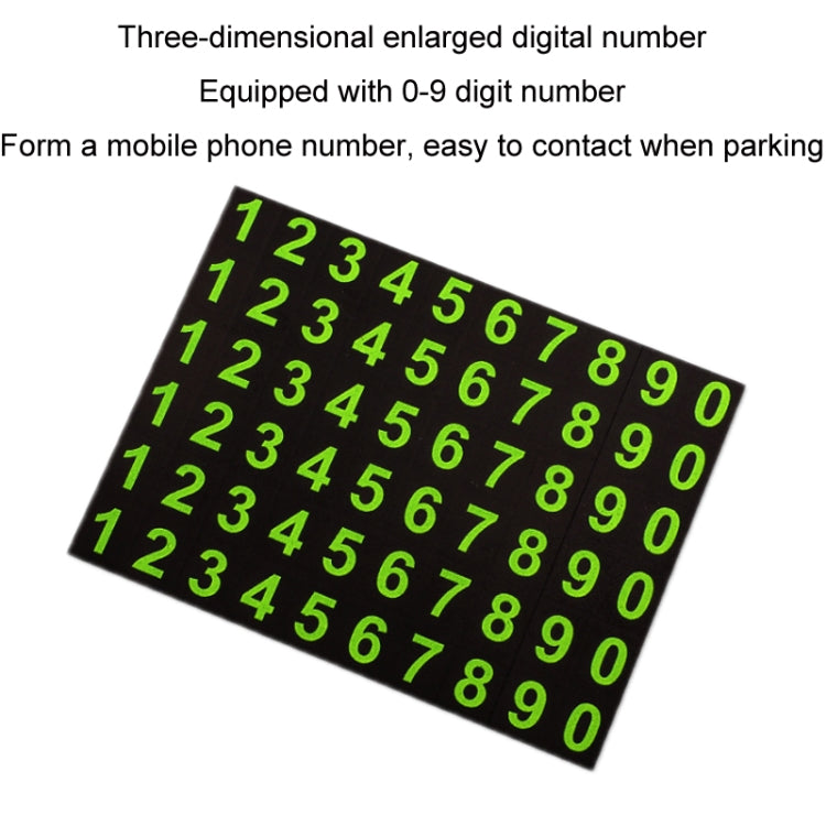 Car Center Console Mobile Phone Anti-skid Mat Temporary Parking Number Plate(With Bracket) - Car Anti-Slip Mats by PMC Jewellery | Online Shopping South Africa | PMC Jewellery | Buy Now Pay Later Mobicred