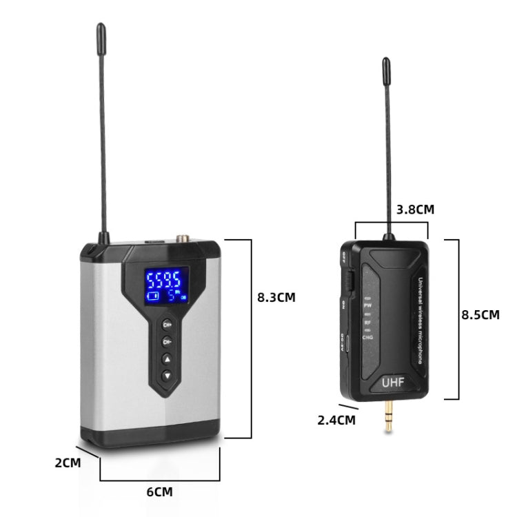 Q6 1 Drag 2 Wireless Lavalier With Stand USB Computer Recording Microphone Live Phone SLR Lavalier Microphone - Microphone by PMC Jewellery | Online Shopping South Africa | PMC Jewellery | Buy Now Pay Later Mobicred