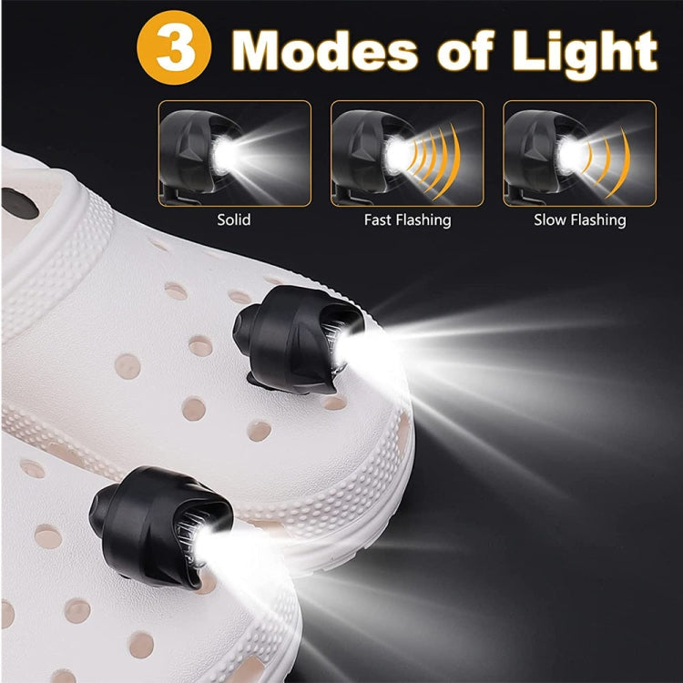 2pcs Plastic Battery Model Cave Shoes Lamp Camping Lamp Outdoor Lighting(White) - Other Accessories by PMC Jewellery | Online Shopping South Africa | PMC Jewellery