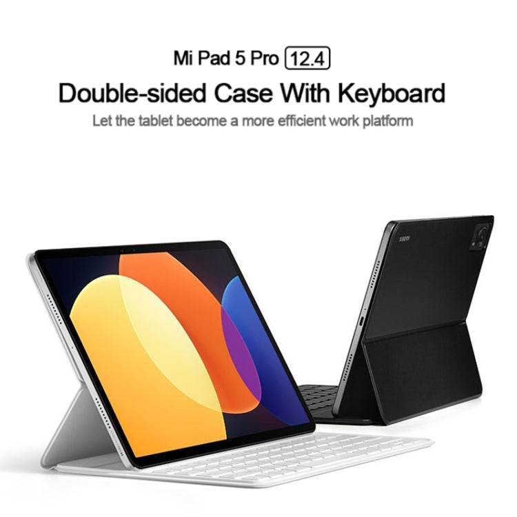 Original Xiaomi Pad 5 Pro 12.4 Keyboard Double Sided Tablet Protective Case(White) - Others Keyboard by Xiaomi | Online Shopping South Africa | PMC Jewellery