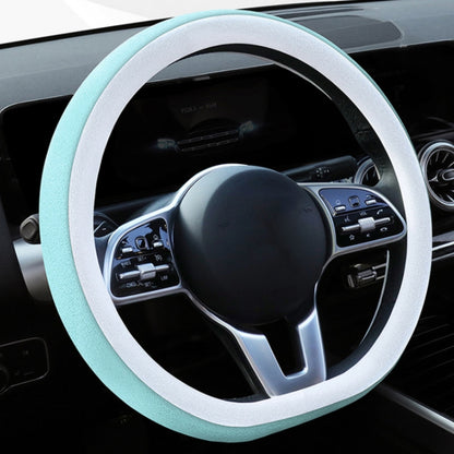 Car Steering Wheel Short Plush Winter Non-slip Grip Cover, Size: 38cm(D Shaped Blue) - Steering Wheel Accessories by PMC Jewellery | Online Shopping South Africa | PMC Jewellery | Buy Now Pay Later Mobicred