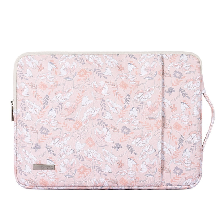 G4-89  PU Laptop Case Tablet Sleeve Bag with Telescoping Handle, Size: 14 Inch(Light Pink) - 14.1 inch by PMC Jewellery | Online Shopping South Africa | PMC Jewellery | Buy Now Pay Later Mobicred