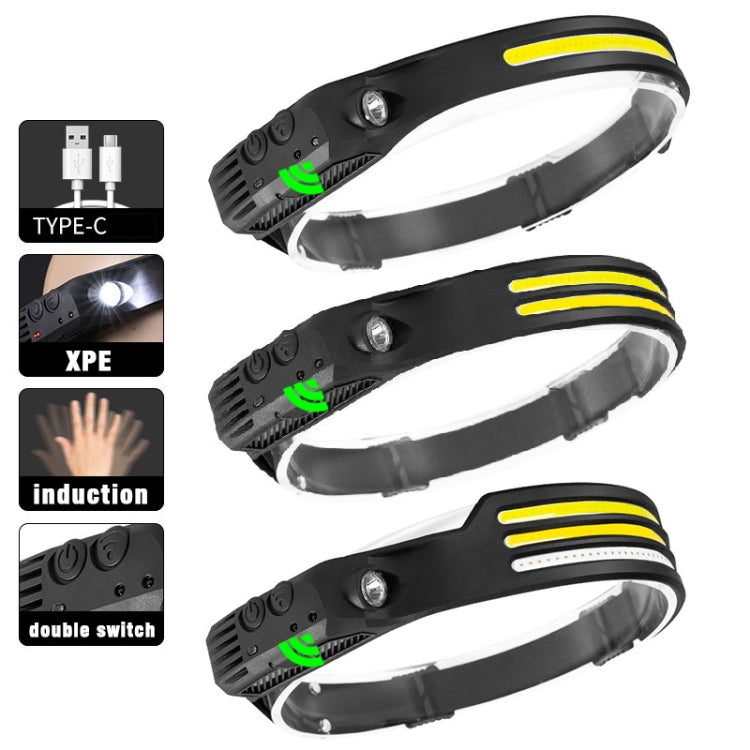W689-3 White Light  USB Rechargeable Motion Sensor Headlamp COB Outdoor Fishing Flashlight - Headlamp by PMC Jewellery | Online Shopping South Africa | PMC Jewellery