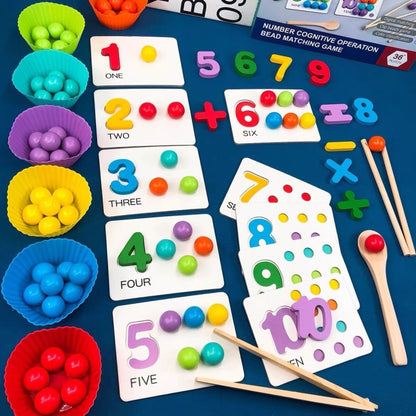 Children Number and Color Matching Clip Beads Enlightenment Teaching Kids Puzzle Early Education Toys - Early Education Toys by PMC Jewellery | Online Shopping South Africa | PMC Jewellery