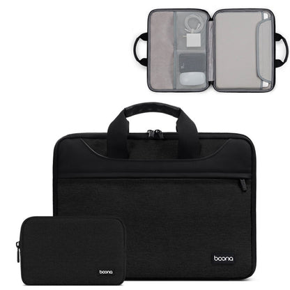 Baona BN-I003 Oxford Cloth Full Open Portable Waterproof Laptop Bag, Size: 13/13.3 inches(Black+Power Bag) - 13.3 inch by Baona | Online Shopping South Africa | PMC Jewellery | Buy Now Pay Later Mobicred