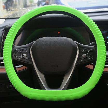 Silicone Non-slip Wear-resistant Concave Point Car Steering Wheel Cover, Size: 34-38cm(Green) - Steering Wheel Accessories by PMC Jewellery | Online Shopping South Africa | PMC Jewellery | Buy Now Pay Later Mobicred