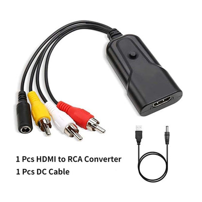 K13W HDMI To AV 1080P HD Converter, Cable Length: 0.5m(Black) - Converter by PMC Jewellery | Online Shopping South Africa | PMC Jewellery | Buy Now Pay Later Mobicred