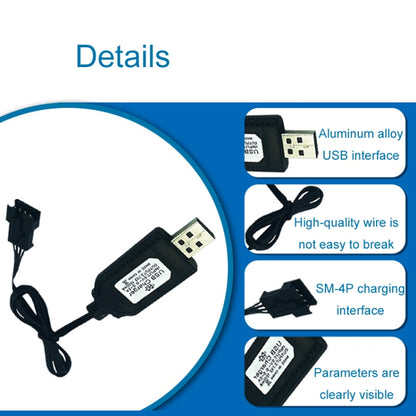 7.4V 18650 Lithium Battery USB Charging Cable(SM-4P) - Charger & Converter by PMC Jewellery | Online Shopping South Africa | PMC Jewellery