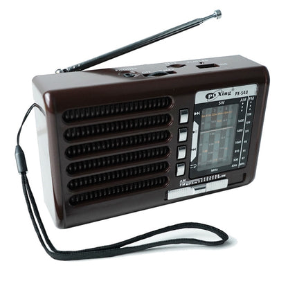 BAIJIALI PX-54U Brown Multi-band Retro Pointer Radio USB Plug In Card Radios - Radio Player by BAIJIALI | Online Shopping South Africa | PMC Jewellery | Buy Now Pay Later Mobicred