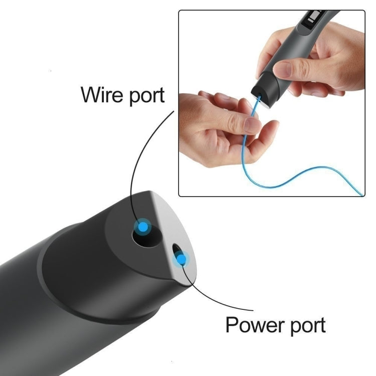 SL-300  3D Printing Pen 8 Speed Control High Temperature Version Support PLA/ABS Filament With US Plug(Black and White) - 3D Printer by PMC Jewellery | Online Shopping South Africa | PMC Jewellery | Buy Now Pay Later Mobicred