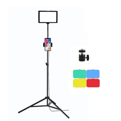 8 Inch 3200-5500K Three-color Temperature Photography Flat-panel Live Fill Light,Spec: 0.5m Bracket - Selfie Light by PMC Jewellery | Online Shopping South Africa | PMC Jewellery | Buy Now Pay Later Mobicred