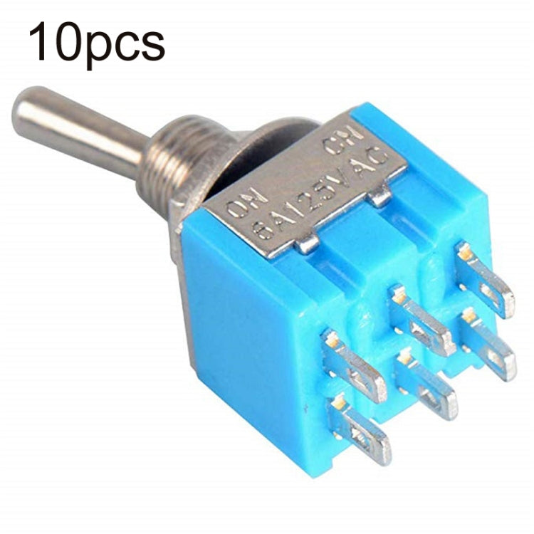 10pcs 6 Pin 2-speed Rocker Toggle Button Switch(MTS-202) - Marine Accessories & Parts by PMC Jewellery | Online Shopping South Africa | PMC Jewellery | Buy Now Pay Later Mobicred