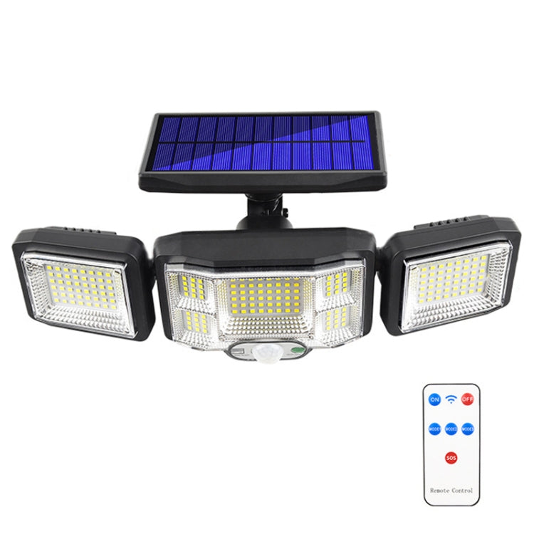 Remote Control Solar Wall Light LED Triple Rotation Sensor Flood Light, Specification: 192LED Integrated - With Solar Panel by PMC Jewellery | Online Shopping South Africa | PMC Jewellery