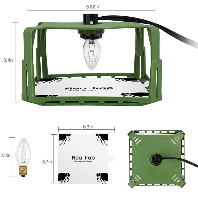 1pcs SK121 Square Fly Trap Flea Trap Pet Household Flea Light Catcher(US Plug) - Traps by PMC Jewellery | Online Shopping South Africa | PMC Jewellery | Buy Now Pay Later Mobicred