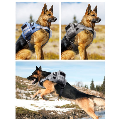 Dog Explosion-proof Chest Strap With Detachable Combination Backpack, Size: L(Lake Blue) - Leashes & Chest Strap by PMC Jewellery | Online Shopping South Africa | PMC Jewellery