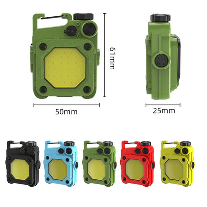 Mini Keychain COB Flashlight USB Rechargeable Magnetic Work Light For Outdoor Camping(Green) - Mini Flashlight by PMC Jewellery | Online Shopping South Africa | PMC Jewellery