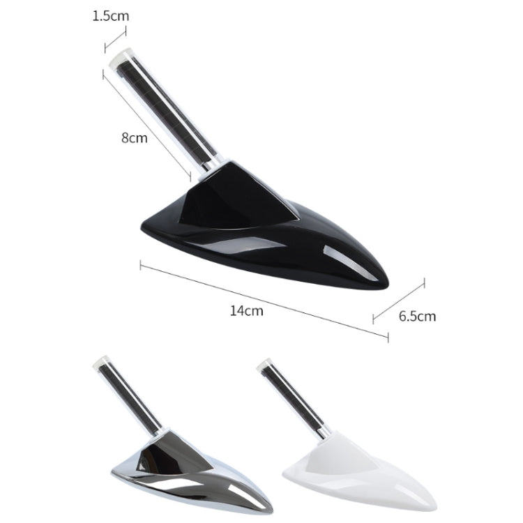 Car Solar Shark Fin With Antenna LED Warning Light, Specification: White - Warning Lights by PMC Jewellery | Online Shopping South Africa | PMC Jewellery | Buy Now Pay Later Mobicred