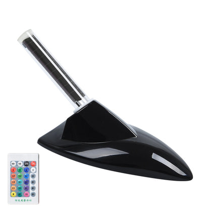 Car Solar Shark Fin With Antenna LED Warning Light, Specification: Black with Remote Control - Warning Lights by PMC Jewellery | Online Shopping South Africa | PMC Jewellery | Buy Now Pay Later Mobicred