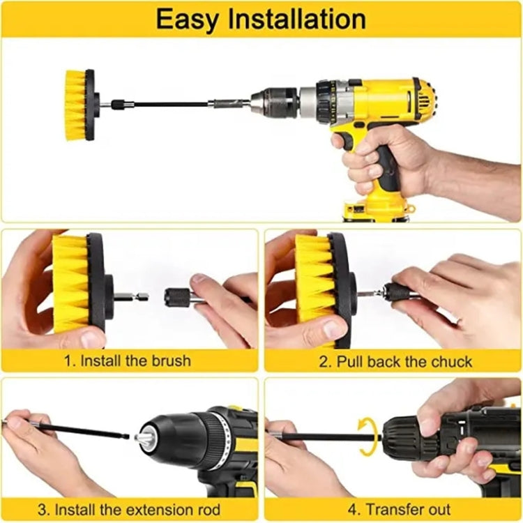 WRS-DS19 9 in 1 Electric Drill Crevice Cleaning Brushes Car Wash Tools Set(9pcs/set) - Car Washer & Accessories by PMC Jewellery | Online Shopping South Africa | PMC Jewellery | Buy Now Pay Later Mobicred