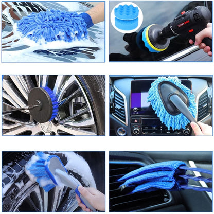 26pcs/set WRS-CS29 Car Wash Cleaning Brush Set Car Interior Crevice Cleaning Electric Drill Brush - Car washing supplies by PMC Jewellery | Online Shopping South Africa | PMC Jewellery | Buy Now Pay Later Mobicred