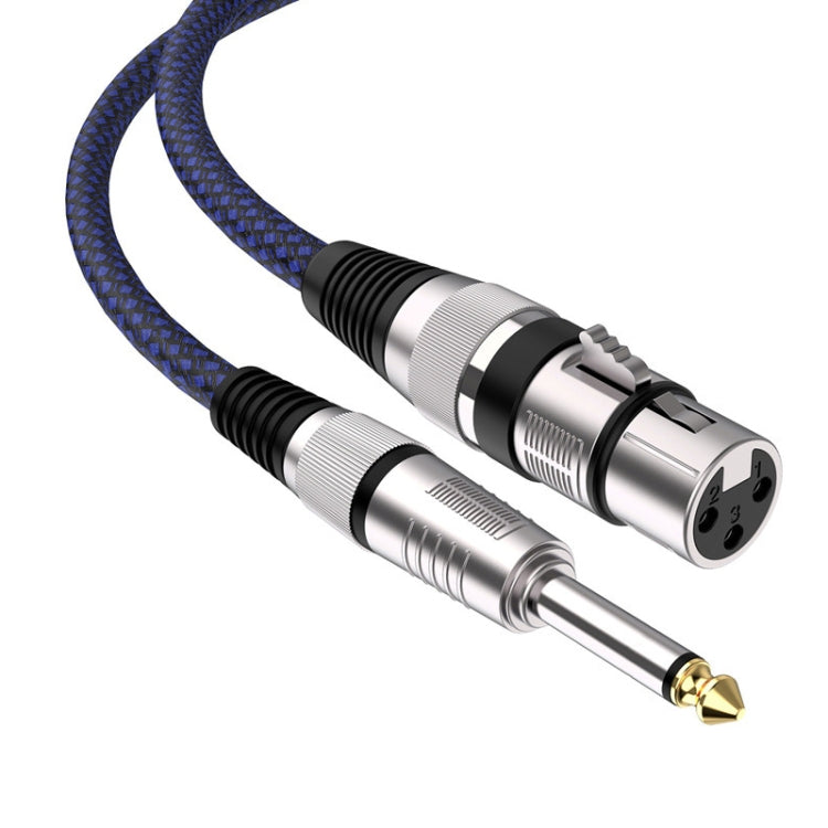 25m Blue and Black Net TRS 6.35mm Male To Caron Female Microphone XLR Balance Cable - Microphone Audio Cable & Connector by PMC Jewellery | Online Shopping South Africa | PMC Jewellery | Buy Now Pay Later Mobicred